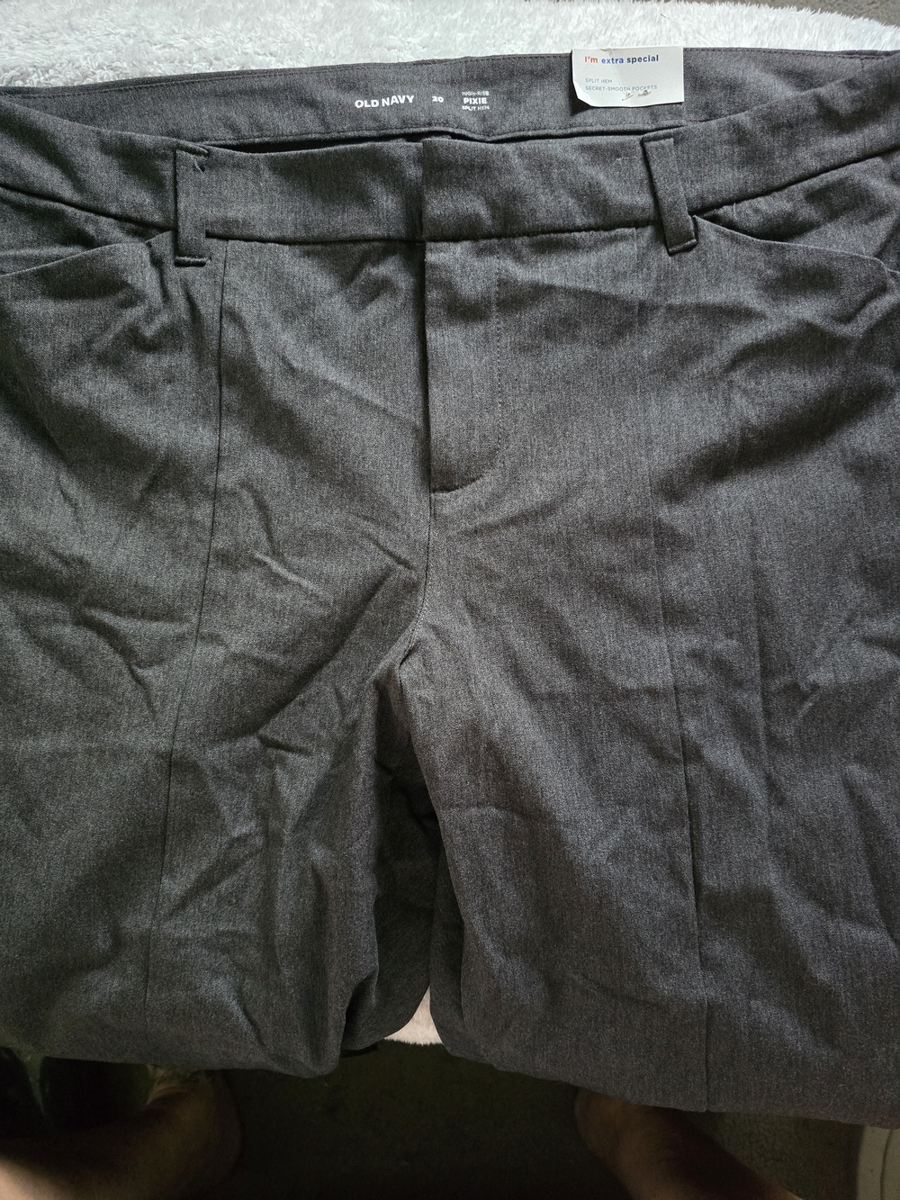 NWT Women's Old Navy High-Rise Pixie Full Length Gray Pants Size 20